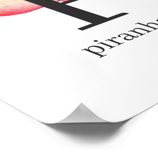 P voor het Poster Piranha (Hoek)