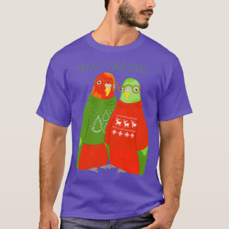 P voor kerstminnaar met prettige kerst op t t-shirt