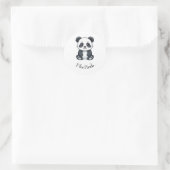P voor Panda Ronde Sticker (Tas)