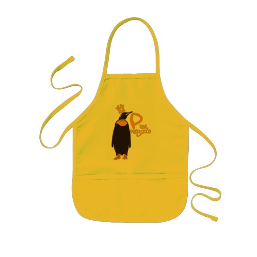 P voor Penguin Kinder Schort (Voorkant)