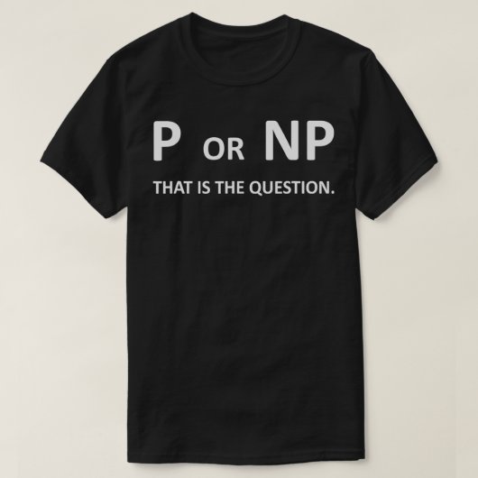P vs NP Informatica Programmeren Nerd Codering G T-shirt (Design voorkant)