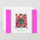 P & W Polka-stippen: Afbeelding: Dank u Briefkaart (Voorkant / Achterkant)