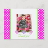 P & W Polka-stippen: Afbeelding: Dank u Briefkaart (Voorkant)