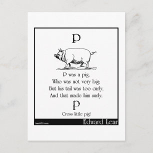 P was a pig briefkaart