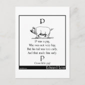 P was a pig briefkaart (Voorkant)