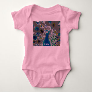 © P Wherrell Baby meisjeskleding Creeper pauw Romper