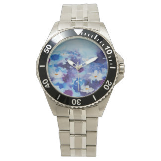 © P Wherrell Hedendaagse kunst waterlelies Horloge