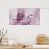 © P Wherrell hedendaagse vlinder op boeddleia Poster (Keuken)