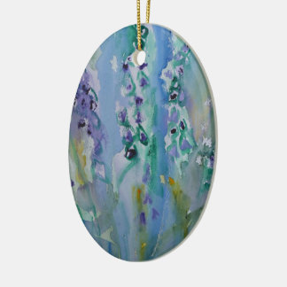 © P Wherrell Stylish trendy impressionist bluebell Keramisch Ornament