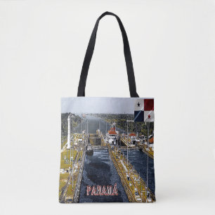 PA0003 Amerika - Panama - Kanaalsloten - panoramis Tote Bag