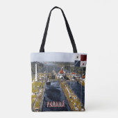 PA0003 Amerika - Panama - Kanaalsloten - panoramis Tote Bag (Achterkant)