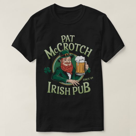 PA42 Pat McCrotch Irish Pub St. Patrick's Day T-shirt (Design voorkant)