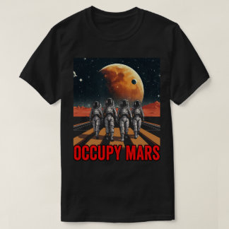 PA58 Astronauten die op Mars lopen en Mars kolonis T-shirt