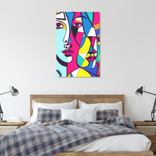 PA_003 Abstracte Pop Kunst Canvas Afdruk (Insitu (Slaapkamer))