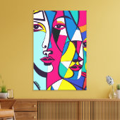 PA_003 Abstracte Pop Kunst Canvas Afdruk (Insitu (Woonkamer))