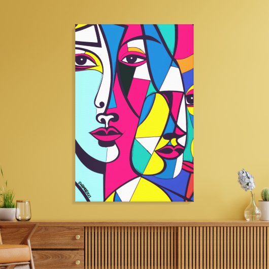 PA_003 Abstracte Pop Kunst Canvas Afdruk (Insitu (Woonkamer))