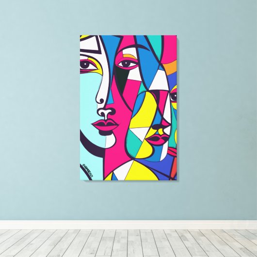 PA_003 Abstracte Pop Kunst Canvas Afdruk (Insitu (Houten vloer))