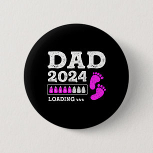Pa 2024 Lading Toekomst Vader Papa Verwacht Ronde Button 5,7 Cm