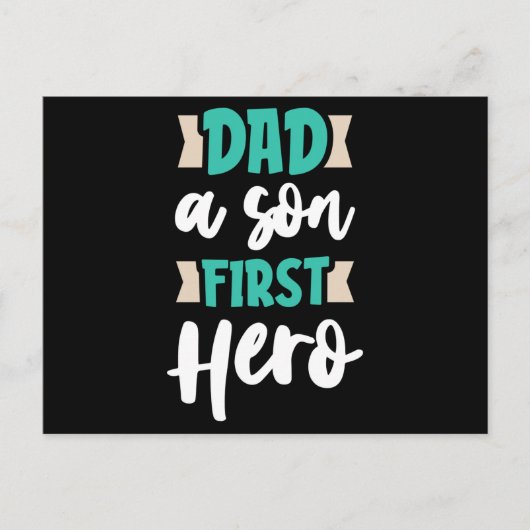 Pa a son First Hero Briefkaart (Voorkant)