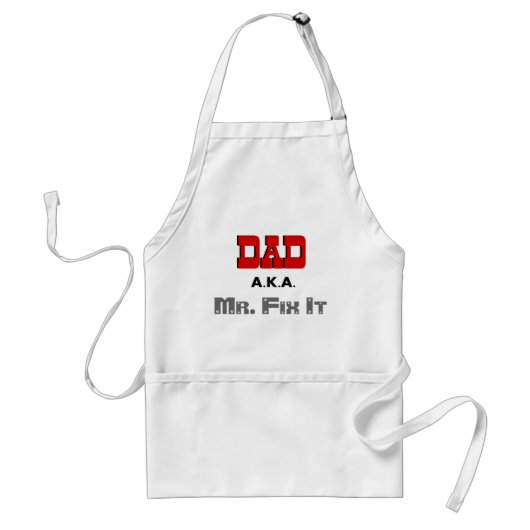 Pa AKA de heer Fix it Novelty Apron Standaard Schort (Voorkant)