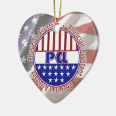 PA Assistent arts PATRIOTISCH BADGE Keramisch Ornament (Links)