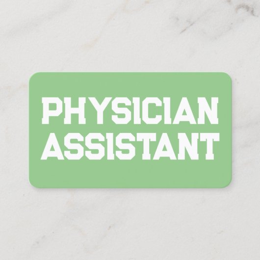 PA Assistent arts Visitekaartje (Voorkant)