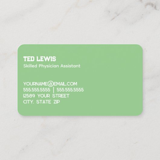 PA Assistent arts Visitekaartje (Achterkant)