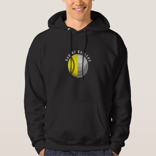 pa Ballers Golf Softball van zoon of dochter Hoodie (Voorkant)