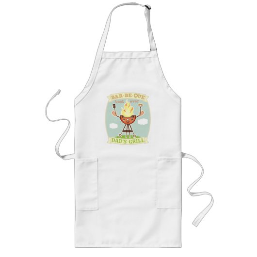 pa BBQ Vaderdag Apron Lang Schort (Voorkant)