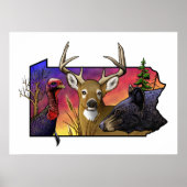 PA Big Game Animals Poster (Voorkant)