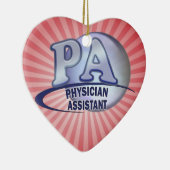 PA BLUE LOGO FYSICIËNTE ASSISTANT KERAMISCH ORNAMENT (Rechts)