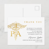 PA Caduceus Afstudeer Dank Je Briefkaart (Voorkant / Achterkant)