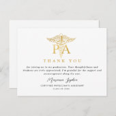 PA Caduceus Afstuderen Dank u Briefkaart (Voorkant / Achterkant)