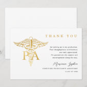 PA Caduceus Graduation Thank You Bedankkaart (Voorkant / Achterkant)
