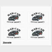 Pa Car Club Funny Parody Slogan Rechthoekige Sticker (Vel)