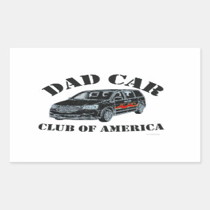 Pa Car Club Funny Parody Slogan Rechthoekige Sticker
