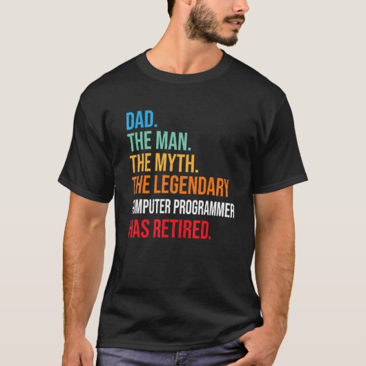 Pa, de legendarische computerprogrammeur is met pe t-shirt (Voorkant)