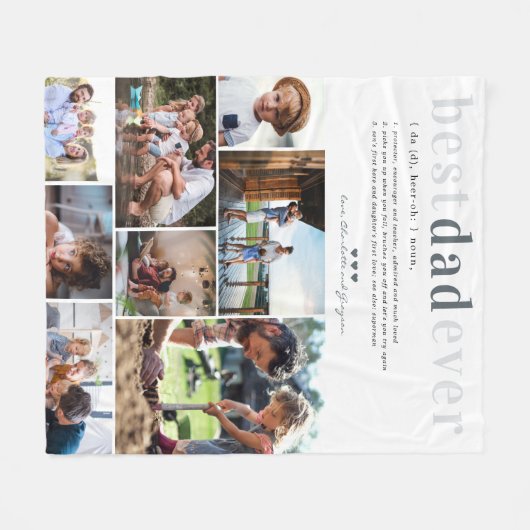 Pa Definition | 8 Foto gepersonaliseerd Fleece Deken (Voorkant (Horizontaal))