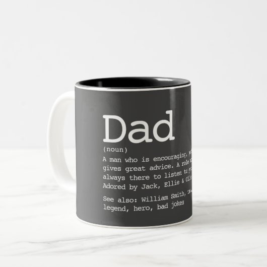 Pa Definition Vaderdag Grey Tweekleurige Koffiemok (Voorkant links)