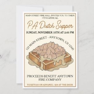 PA Dutch Food Fire Hall Chicken and Waffles Super Kaart