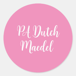 PA Dutch Maedel Ronde Sticker