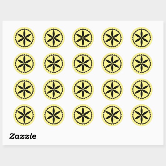 PA Dutch Rosette Ronde Sticker (Vel)