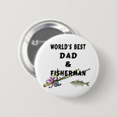 Pa en Fisherman Ronde Button 5,7 Cm (Voorkant /achterkant)
