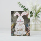 Pa en Little Bunny Briefkaart (Staand voorkant)