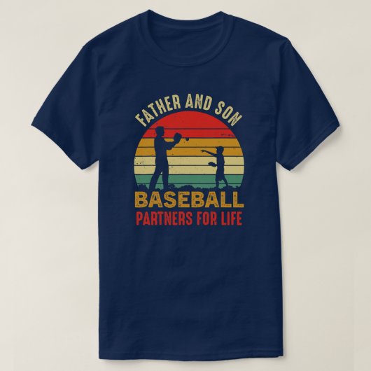  pa- en Son Baseball-partners voor het leven T-shirt (Design voorkant)