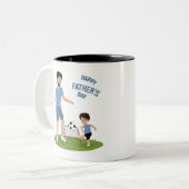 Pa en Son Matching Outfits Vaderdag Tweekleurige Koffiemok (Voorkant links)