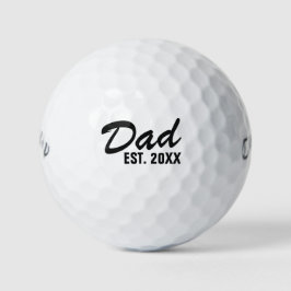Pa Est. 2025 Gepersonaliseerd cadeau voor nieuwe v Golfballen