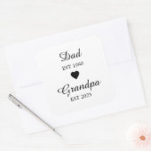Pa Est. Opa en Est. – Vaderdag Gift | Vierkante Sticker (Envelop)
