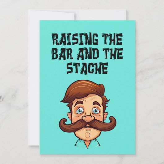 Pa Funny Meme Raising the Bar and the Stache Kaart (Voorkant)