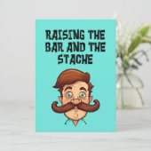 Pa Funny Meme Raising the Bar and the Stache Kaart (Staand voorkant)